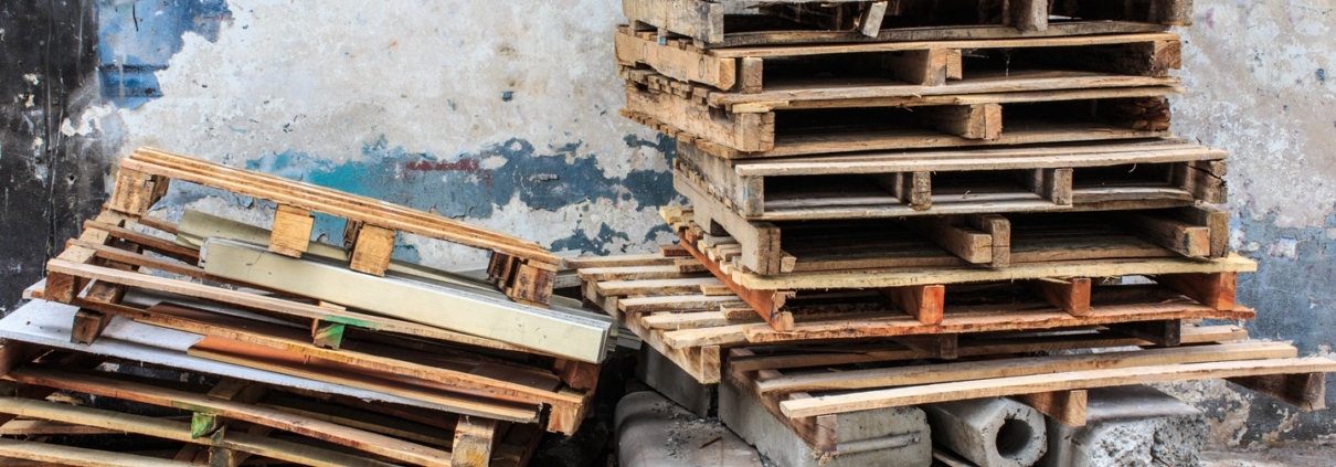 damaged wood pallets