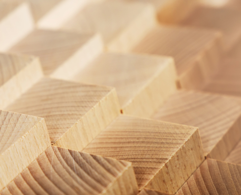 milled wood blocks