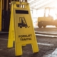 Forklift Traffic sign on loading dock