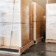 wood pallets with shrink wrapped loads